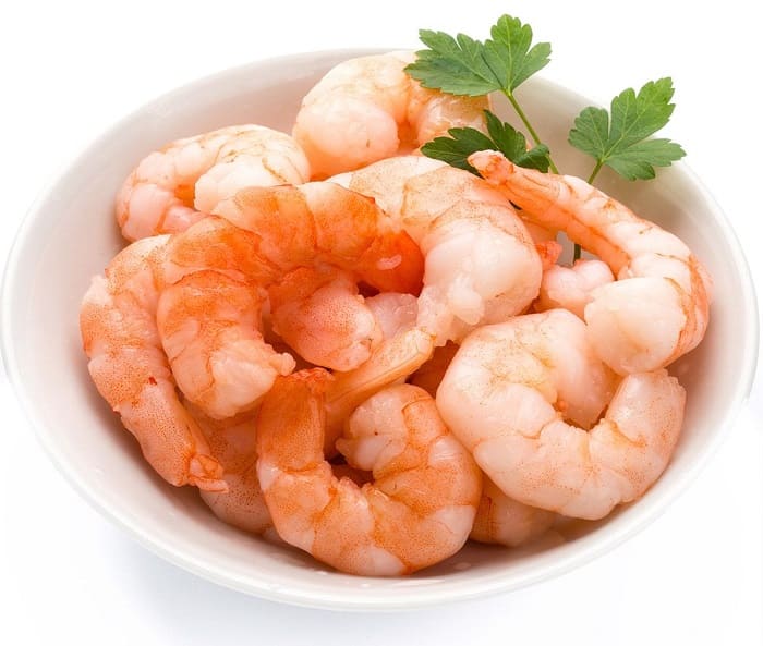 Orange Raw Peeled and Deveined Shrimps 21/25 1kg